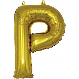 Balónek nafukovací foliový písmeno P, MY PARTY, výška 30 cm