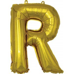 Balónek nafukovací foliový písmeno R, MY PARTY, výška 30 cm