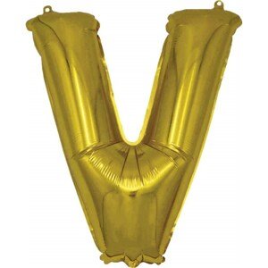 Balónek nafukovací foliový písmeno V, MY PARTY, výška 30 cm