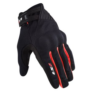 Pánské moto rukavice LS2 Dart 2 Black Red (Velikost: XL, Barva: černá/červená)