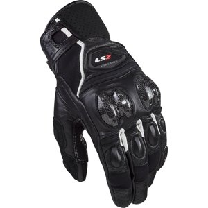 Pánské moto rukavice LS2 Spark 2 Leather Black White (Velikost: L, Barva: černá/bílá)