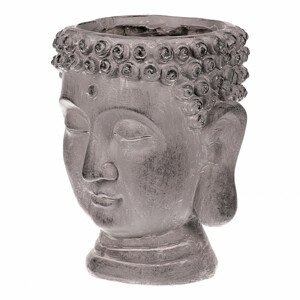 Budha hlava, obal na květiny, magneziová keramika. CV7651