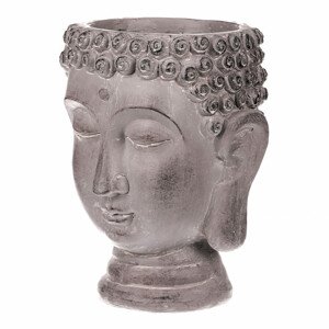 Budha hlava, obal na květiny, magneziová keramika. CV7652