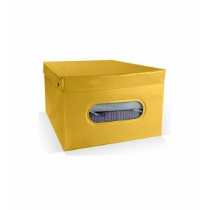 Box Compactor skládací úložný, PVC Nordic, 50 x 38,5 x 24 cm, žlutý