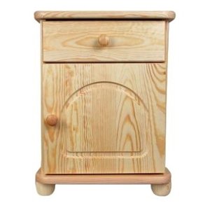 Noční stolek masiv borovice se skříňkou a zásuvkou MATYÁŠ (Barva dřeva: barva šedá)