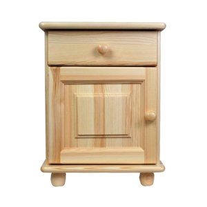 Noční stolek masiv borovice se skříňkou a zásuvkou LILY (Barva dřeva: barva šedá)