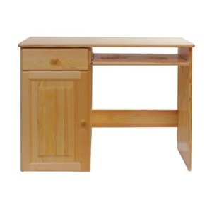 Psací stůl 105 Klasik masiv borovice (Barva dřeva: surové dřevo, Varianta: vlevo)
