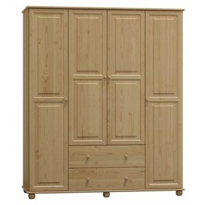 Šatní skříň 76 Klasik (Barva dřeva: surové dřevo, Šířka: 180 cm)
