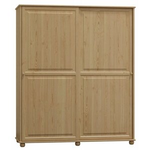 Šatní skříň 82 Klasik (Barva dřeva: surové dřevo, Šířka: 120 cm)