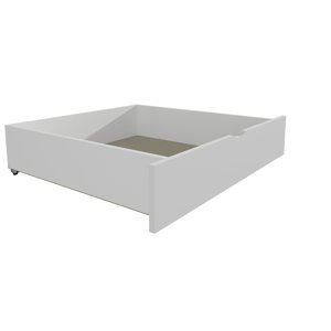 Zásuvka / šuplík masiv borovice / LTD - 1 kus / polovina délky postele (Barva dřeva: barva bílá, Varianta: bez přistýlky, Délka: 200 cm)