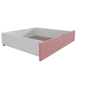 Zásuvka / šuplík masiv borovice / LTD - 1 kus / polovina délky postele (Barva dřeva: barva růžová, Varianta: bez přistýlky, Délka: 200 cm)