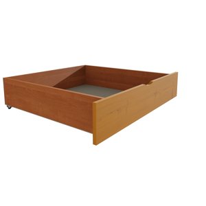 Zásuvka / šuplík masiv borovice / LTD - 1 kus / polovina délky postele (Barva dřeva: moření olše, Varianta: bez přistýlky, Délka: 180 cm)