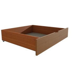 Zásuvka / šuplík masiv borovice / LTD - 1 kus / polovina délky postele (Barva dřeva: moření dub, Varianta: bez přistýlky, Délka: 160 cm)