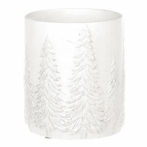 Váza betonová, motiv stromku, bílo-stříbrné. GD623, sada 2 ks