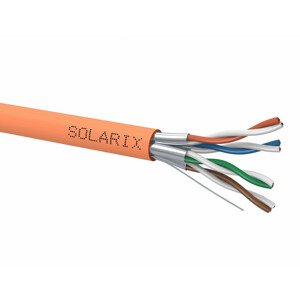 Kabel Solarix SXKD-6A-STP-LSOH-B2ca STP kabel Cat 6A drát 500m s reakcí na oheň - cívka