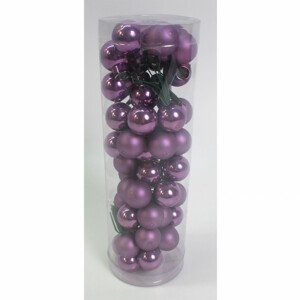 Ozdoby skleněné, barva fialová, pr.2cm, cena za 1 balení (12ks) VAK115-2