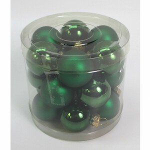 Ozdoby skleněné, barva zelená, pr.4 cm, cena za 1 balení (18 ks) VAK121-4