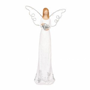 Anděl se svítícími křídly, polyresin. SM400-WH, sada 2 ks