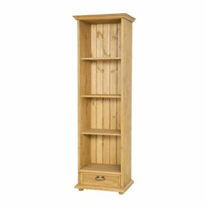 Knihovna RG700, 61x195x43, borovice, vosk (Barva dřeva: Bílý antický vosk)