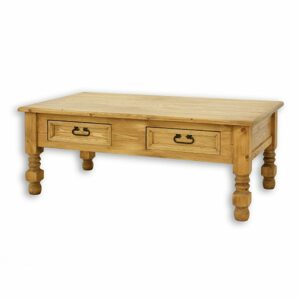 Konferenční stolek ST707, 135x52x75, borovice, vosk (Barva dřeva: Bílý vosk)