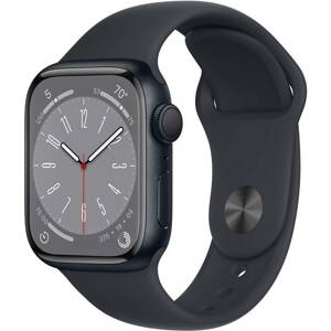 Hodinky Apple Watch Series 8 GPS + Cellular, 41mm Midnight Aluminium Case with Midnight Sport Band - Regular