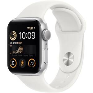 Hodinky Apple Watch SE GPS, 40mm Silver Aluminium Case with White Sport Band - Regular