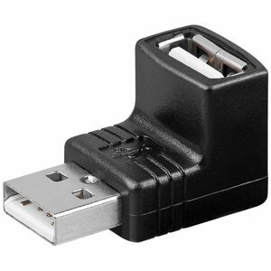 Redukce USB A-A, Male/Female 90°