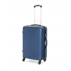 Kufr na kolečkách ABS03, střední, modrý