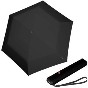 KNIRPS US.050 BLACK - lehký dámský skládací plochý deštník
