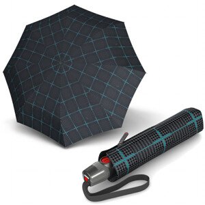 KNIRPS T.200 SHERLOCK AQUA - elegantní pánský plně automatický deštník