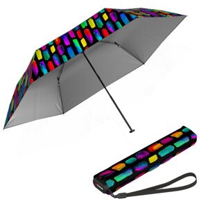 KNIRPS US.050 CREATE BLACK s UV - lehký plochý dámský skládací deštník