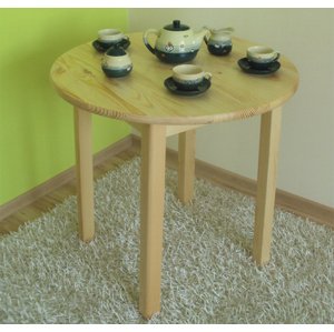 Jídelní stůl kruhový 70 cm z masivu borovice (Barva dřeva: Borovice)