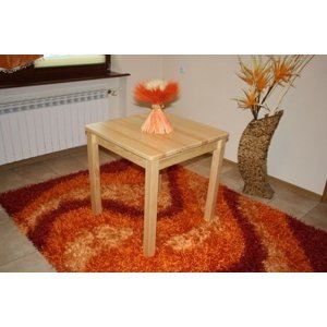 Jídelní stůl 90x90 z masivu borovice (Barva dřeva: Ořech)