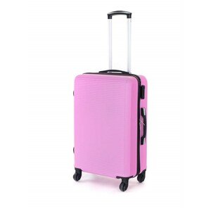 Kufr na kolečkách ABS03, střední, růžový