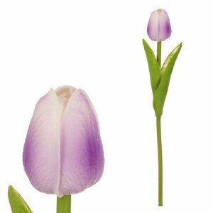 Tulipán mini, barva fialová. Květina umělá pěnová. Cena za 1ks. KN5112 PUR2, sada 24 ks