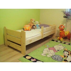 Dětská postel Kubus 80x160 cm s matrací a roštem (Barva dřeva: Borovice)