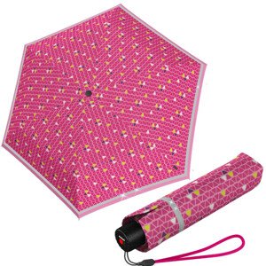 Knirps Rookie Triple Pink Reflective lehký skládací deštník