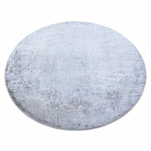 Kulatý pratelný koberec LAPIN shaggy, protiskluzový, šedá / slonová kost (Velikost: kruh 60 cm)