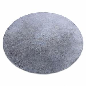 Kulatý pratelný koberec LAPIN shaggy, protiskluzový, černý / slonová kost (Velikost: kruh 60 cm)
