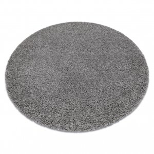 Kulatý koberec SOFFI shaggy 5cm šedá (Velikost: kruh 120 cm)