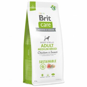 Krmivo Brit Care Dog Sustainable Adult Medium Breed Chicken & Insect 12kg