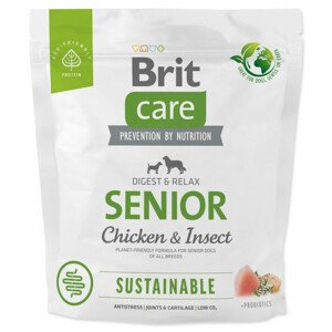 Krmivo Brit Care Dog Sustainable Senior Chicken & Insect 1kg