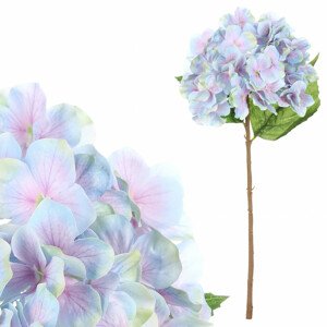 Hortenzie, barva modrá. Květina umělá. KN5114 BLUE, sada 12 ks