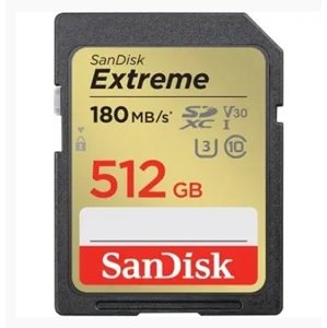 Paměťová karta Sandisk Extreme 512 GB SDXC 180 MB/s / 130 MB/s, UHS-I, Class 10, U3, V30