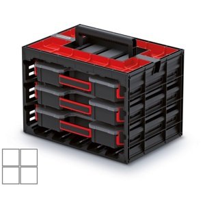 Skříňka s 3 organizéry (krabičky) TAGER CASE 415x290x290