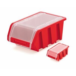 Plastový úložný box uzavíratelný TRUCK PLUS 230x160x120 červený