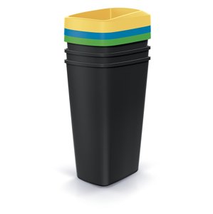 Odpadkový koš COMPACTA Q DROP SET, 3x45l
