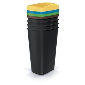 Odpadkový koš COMPACTA Q DROP SET, 4x45l