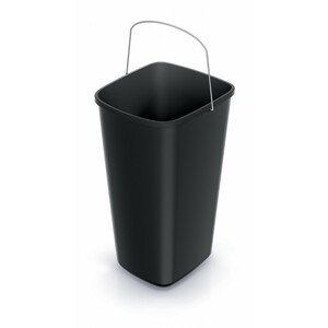 Odpadkový koš COMPACTA Q basic recyklovaný černý, objem 25l
