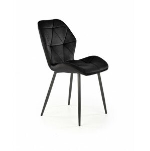 Kovová jídelní židle K453, černá